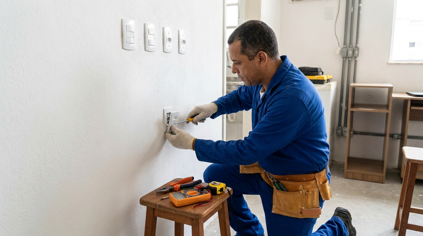 Instalação de Tomada e Interruptor profissional Perto de Mim