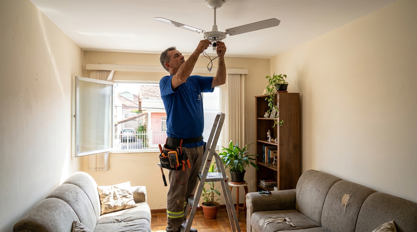 Instalação de Ventilador de Teto em atendimento Perto de Mim