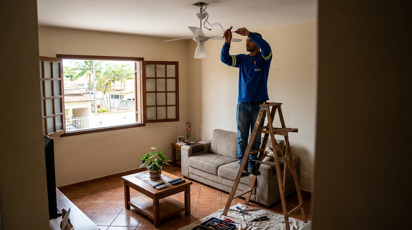 Instalação de Ventilador de Teto profissional Perto de Mim