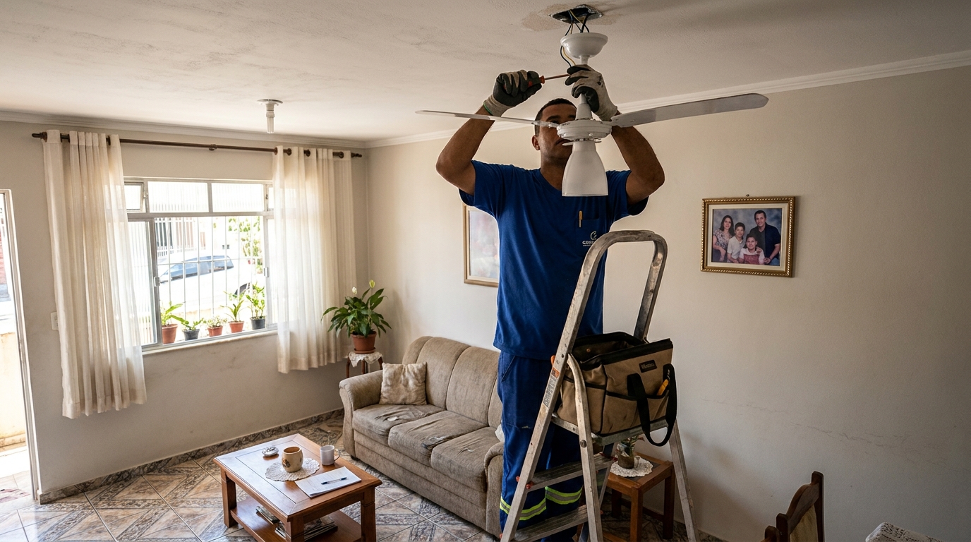 Instalação de Ventilador de Teto residencial Perto de Mim